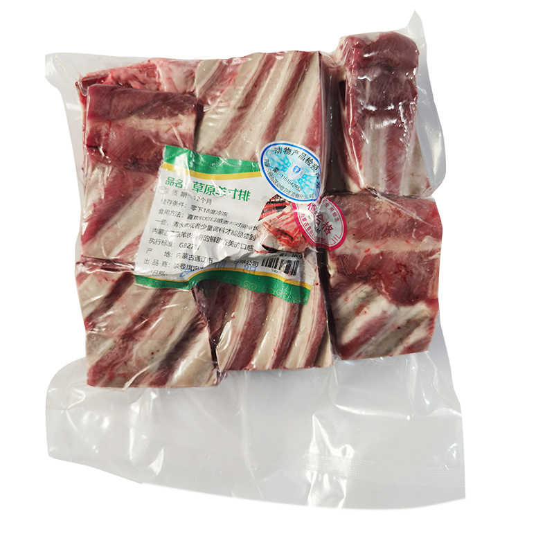 沙漠甜心 内蒙古大草原散养原切无添加 羊寸排 1kg/袋 红色（单位：袋）