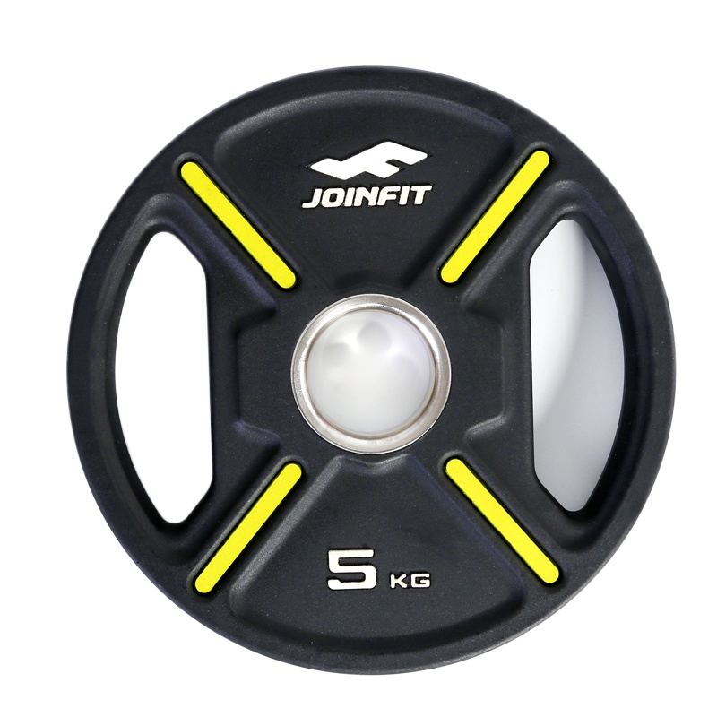 捷英飞 包胶手抓孔举重健身训练器材铃片  J.M.076C 5kg 黑色（单位：片）
