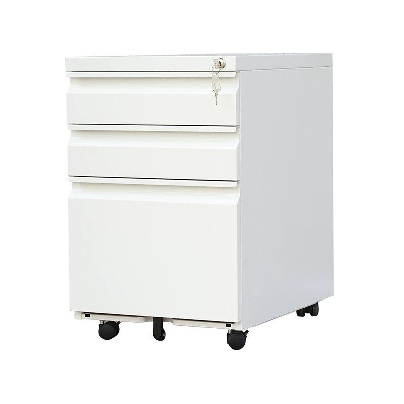 企诺 文件柜矮柜移动抽屉柜活动柜带锁 QA209 390*500*600mm 白色（单位：个）