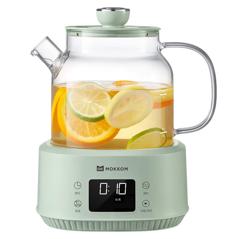 磨客（MOKKOM） 全玻璃养生壶 MK-521G 1L 浅杉绿（单位：台）