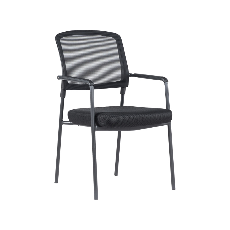 企诺 职员会议椅四脚椅 QNYLMD0028-3W 525*490*900mm 黑色（单位：张）