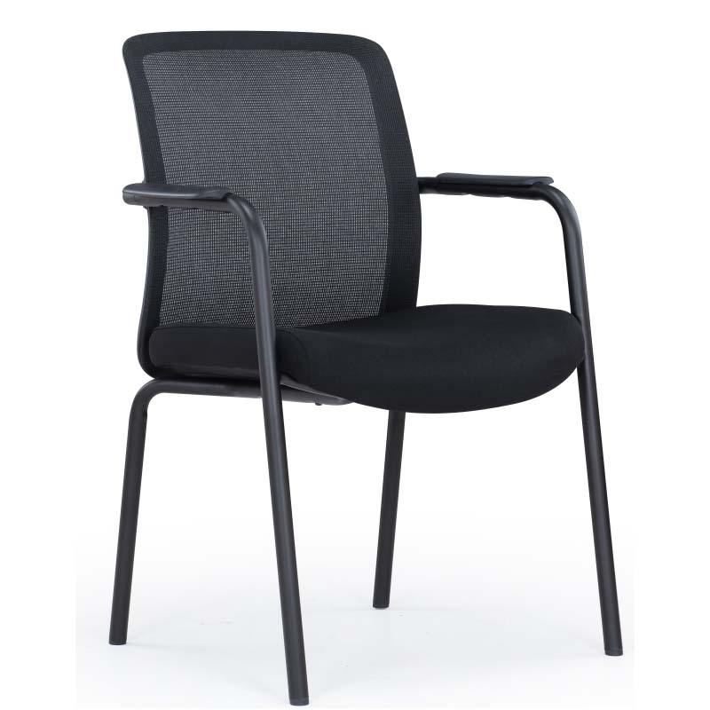企诺 会议椅培训椅等候椅展会椅洽谈椅休闲椅 QN146 580*600*860mm  黑色（单位：张）
