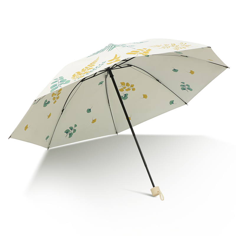 天堂  防晒晴雨伞三折 太阳伞彩胶防晒伞遮阳晴雨两用伞 33959E 57CMx8K  芳草沐光（单位：把）