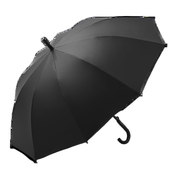 天堂  防风雨伞长柄 10骨黑胶防晒晴雨伞 13081E 70cmX10骨  曜石黑（单位：把）