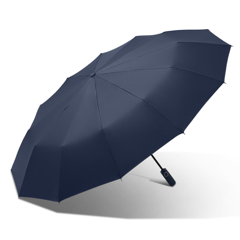 天堂 全自动阳伞三折 12骨黑胶防晒伞 31196E 63CMX12骨  深邃蓝（单位：把）