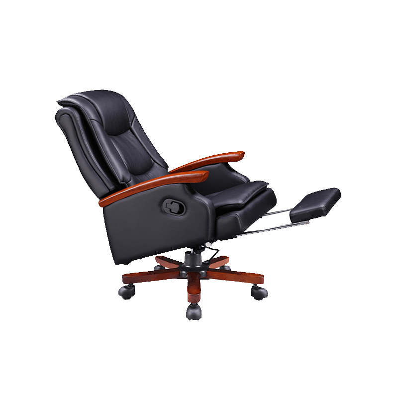 企诺 办公椅老板椅西皮带脚踏 QV053 650*790*1130mm  黑色（单位：张）