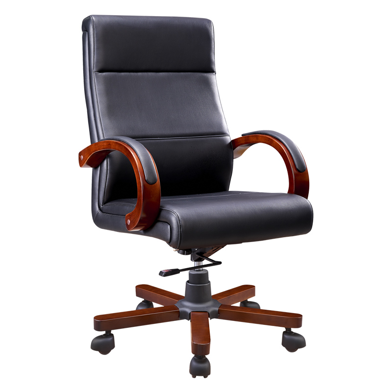 企诺 皮质办公椅西皮 QV055 660*610*960-1020mm 黑色（单位：张）