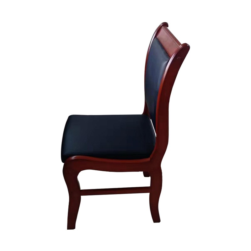 企诺 会议椅洽谈椅牛皮 QV058 600*470*940mm  黑色（单位：张）