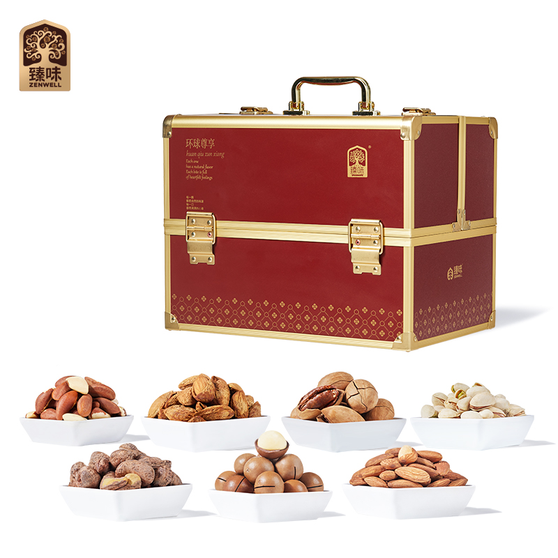 臻味 高端坚果干果礼盒 环球尊享 2320g 咖啡色（单位：盒）