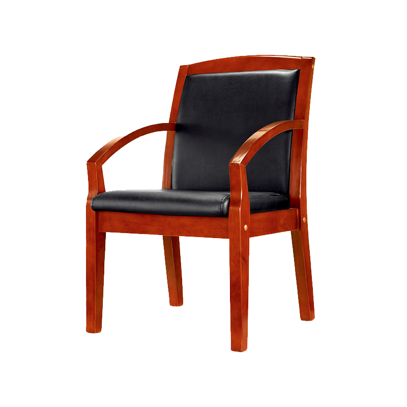 企诺 办公椅洽谈椅牛皮 QV061 580*530*880mm 黑色（单位：张）