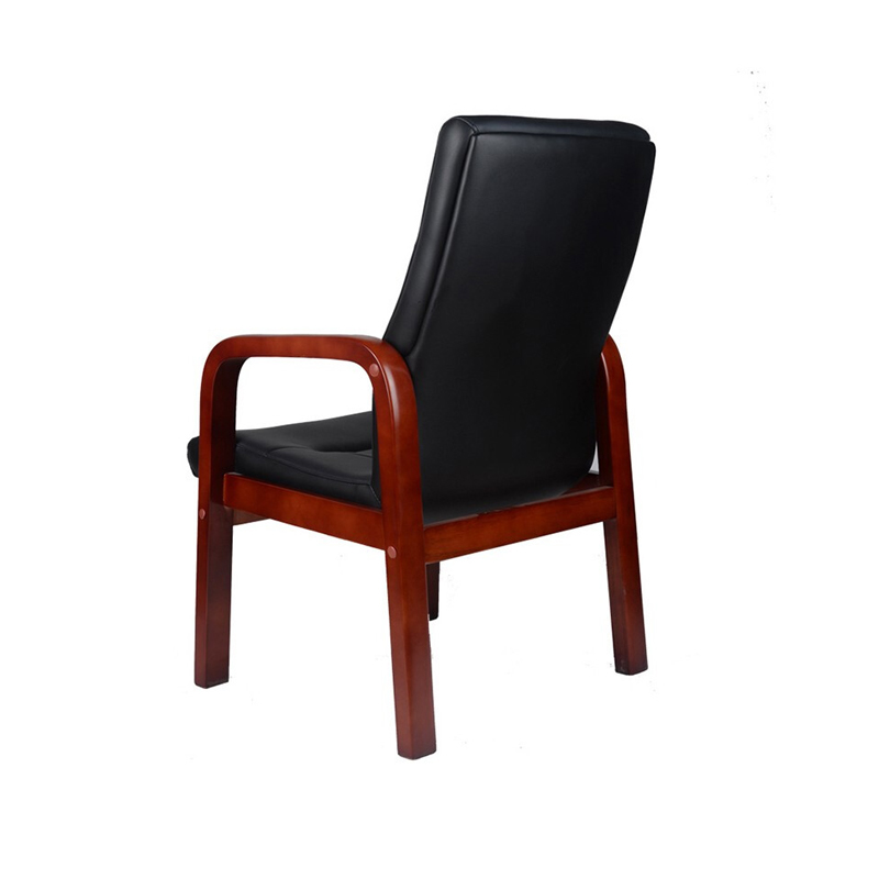企诺 办公椅洽谈椅牛皮 QV063 620*610*1020mm  黑色（单位：张）