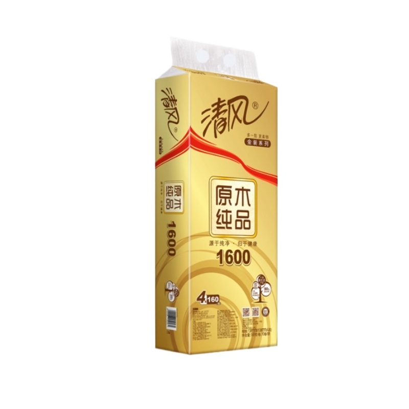 清风 卷筒纸 B20A6J 4层*160克*10卷 玫瑰金（单位：提）