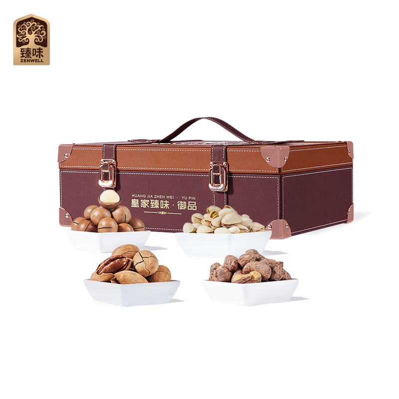 臻味 高端坚果干果礼盒 御品坚果 1520g  香槟色（单位：盒）