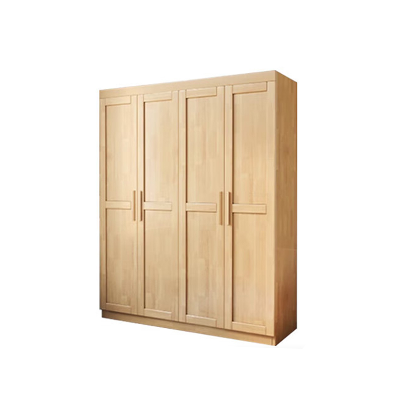 企诺 实木衣柜卧室现代简约大小衣柜组合衣橱柜子储物柜四门 QNC-F16 1600*560*1960mm 原木色（单位：个）