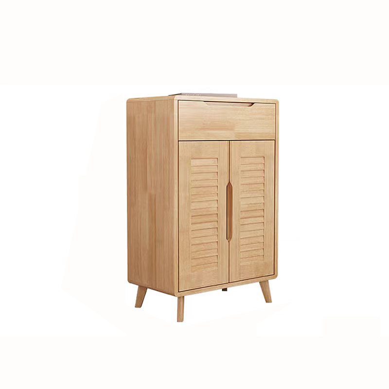 企诺 实木鞋柜家用门口室内消毒鞋架现代简约客厅橡木大容量玄关柜 QNC-50 600*344*985mm 原木色（单位：个）