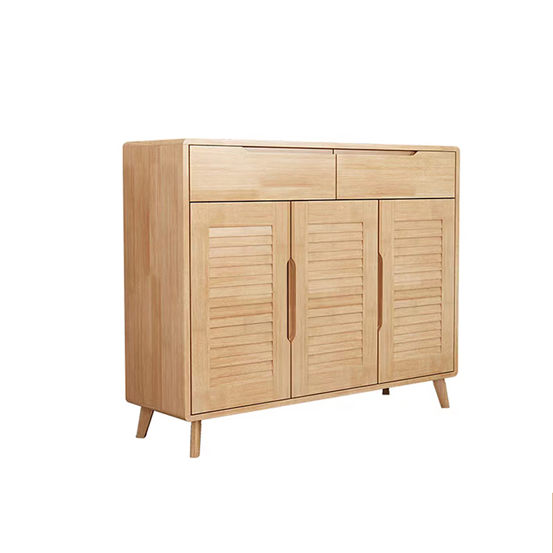 企诺 实木鞋柜家用门口室内消毒鞋架现代简约客厅橡木大容量玄关柜 QNC-52 1180*344*985mm 原木色（单位：个）