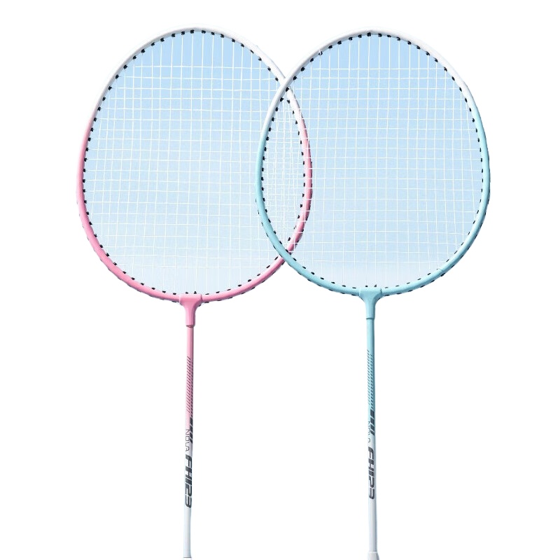 得力(deli) 安格耐特铁分体羽毛球拍 轻量入门 220g 白色（单位：付）