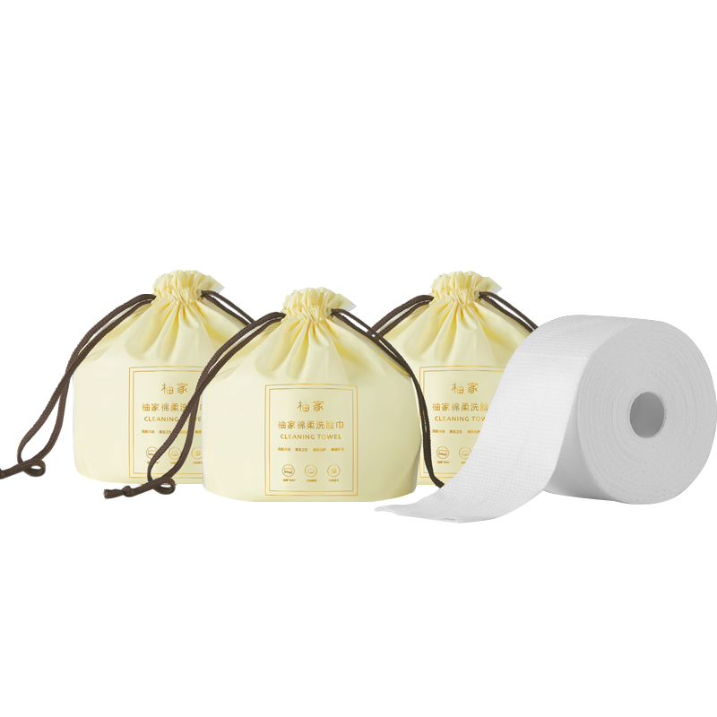 柚家 棉柔洗脸巾 240968 3袋装 白色（单位：箱）