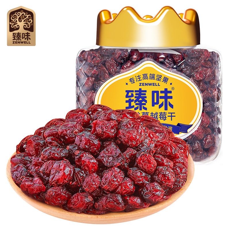 臻味 高端进口原料水果干 北美蔓越莓干 340g*1罐 混色（单位：罐）