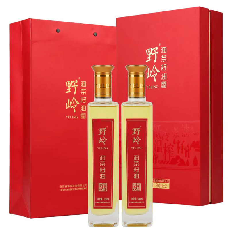野岭 冷榨有机食用油 至臻山茶油礼盒 500ml*2瓶 混色（单位：盒）