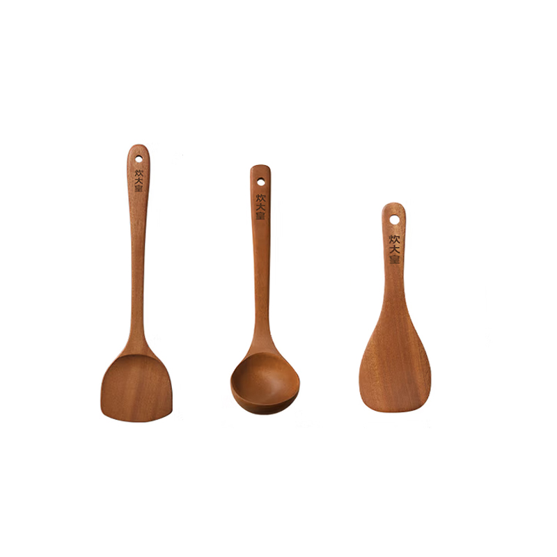 炊大皇 乌檀木锅铲汤勺套装 ZHBMWTM333 三件套 桃木色（单位：套）