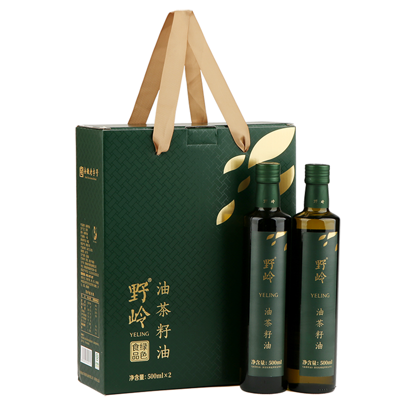 野岭 冷榨有机食用油 悦心茶油礼盒 500ml*2瓶 混色（单位：盒）