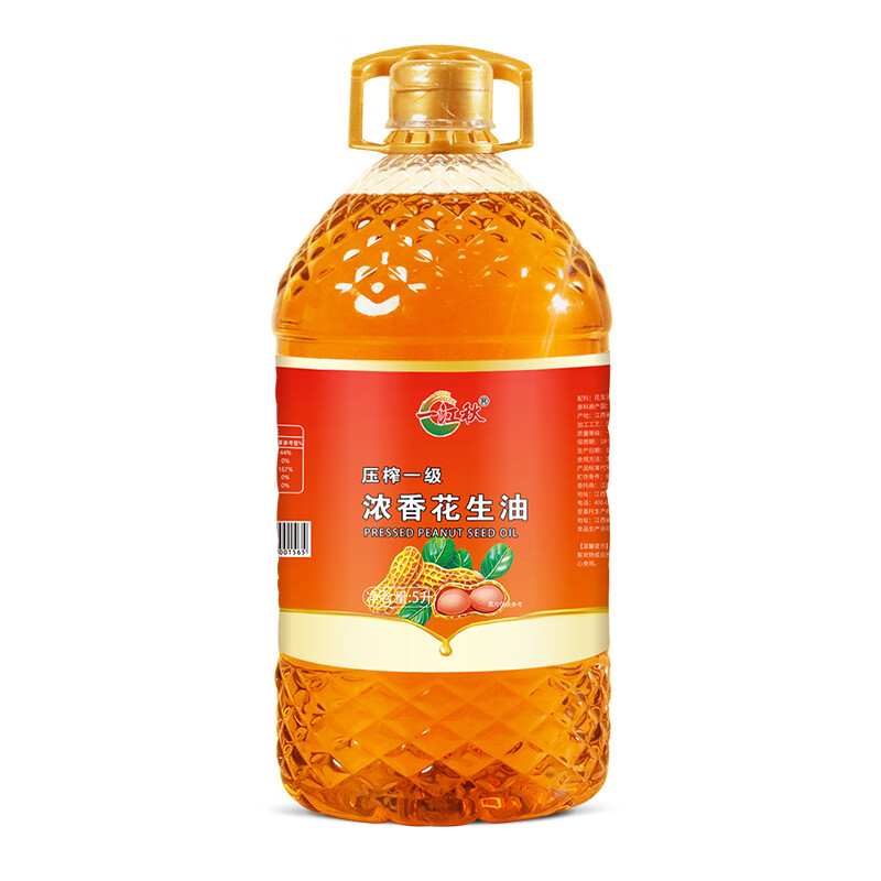 一江秋 压榨一级浓香 花生油 4L 橘色（单位：桶）