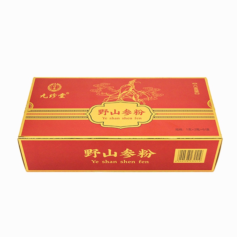 九珍堂 野山参粉 礼盒 1克*12瓶 红色（单位：盒）