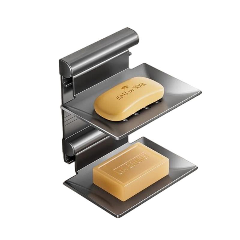 卡贝（cobbe） 太空铝皂碟（含有免钉胶） G14L072-S 130*90*150mm 枪灰色（单位：个）