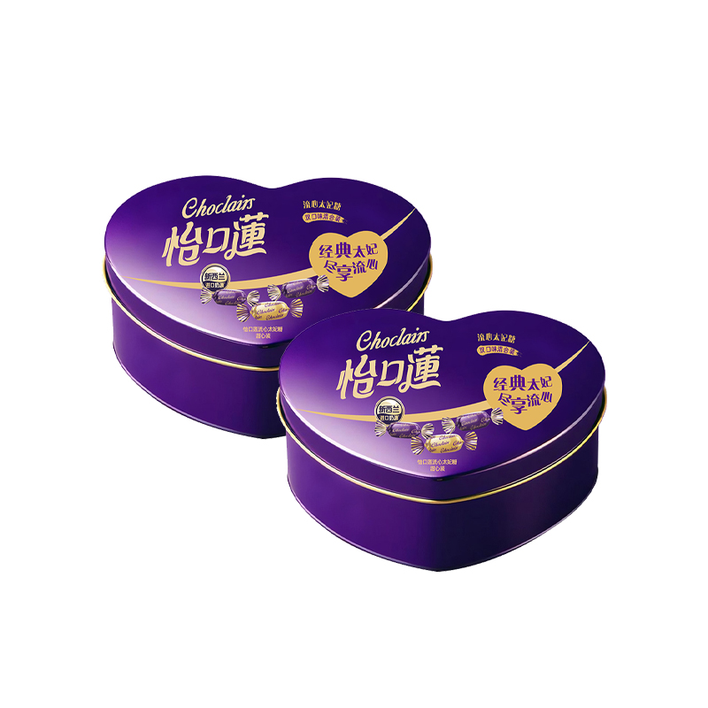 怡口莲/Cadbury 流心太妃糖甜心装 混合口味 66g*2盒  紫色（单位：组）