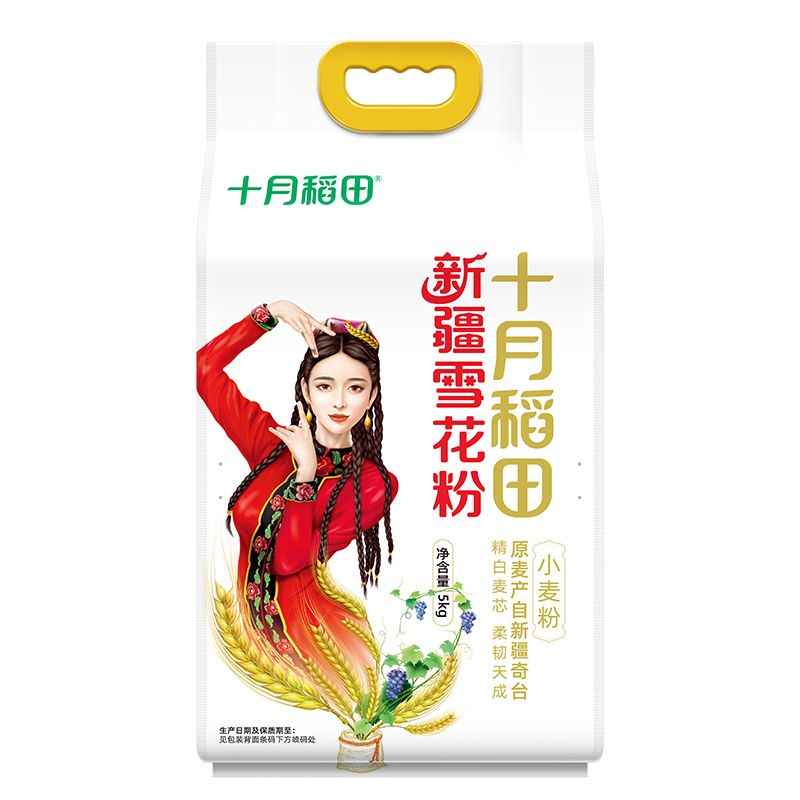 十月稻田 新疆雪花粉 面粉 小麦 5kg 象牙色（单位：袋）