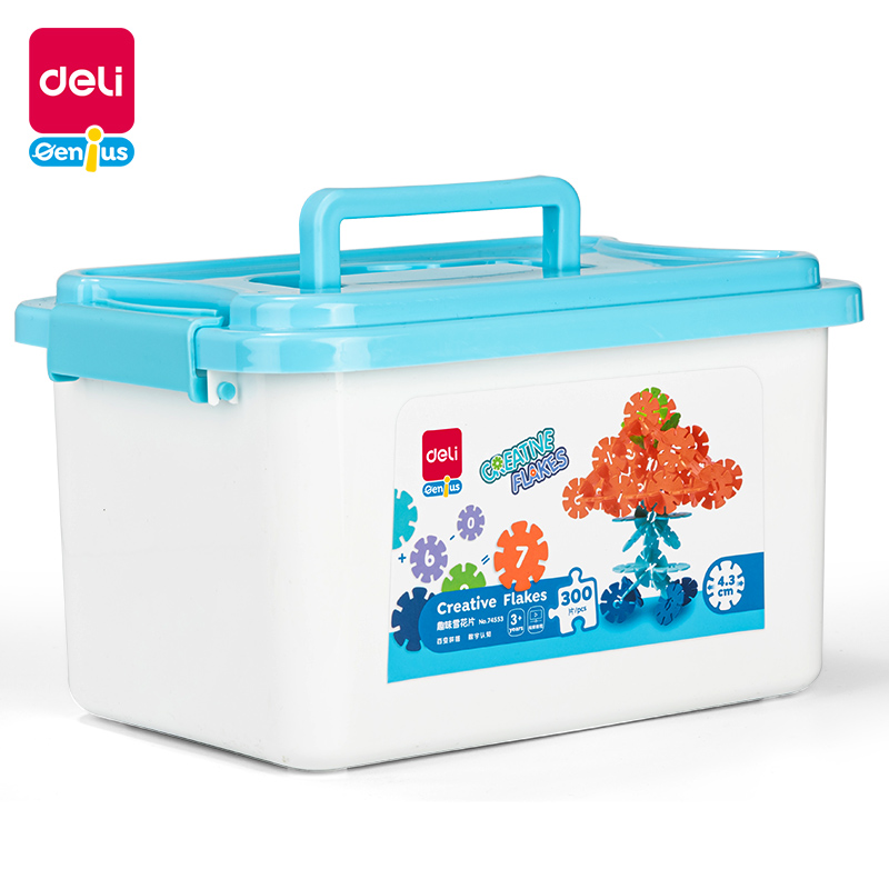 得力(deli) 雪花片 74553 300片/箱  混色（单位：箱）