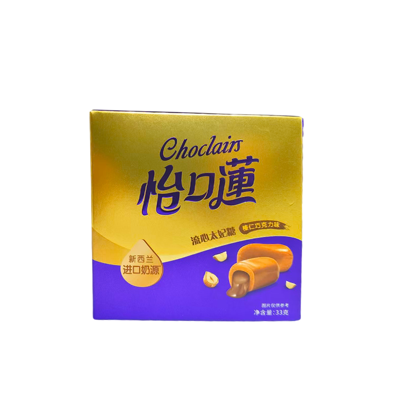怡口莲/Cadbury 流心太妃糖怡韵巧礼 榛仁巧克力味 33g*10盒  紫色（单位：组）