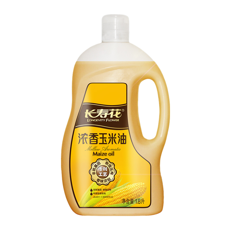 长寿花 烘焙油食用油 浓香玉米油 1.8L*1桶 混色（单位：桶）