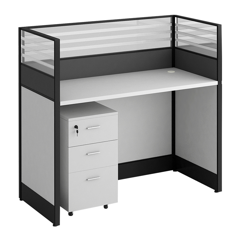 企诺 办公桌屏风工位职员桌直行单人位 QM001 1200*600*1100mm 灰色（单位：张）