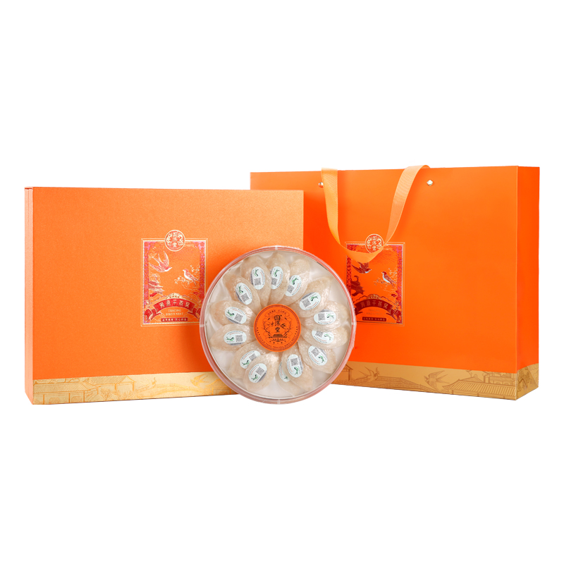 国济堂（GUOJITANG） 贵宾溯源干燕窝礼盒大盏 泡发炖煮 100克 橙色（单位：盒）