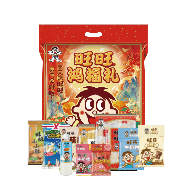 旺旺 鸿福礼 零食包 522g 香槟黄（单位：袋）