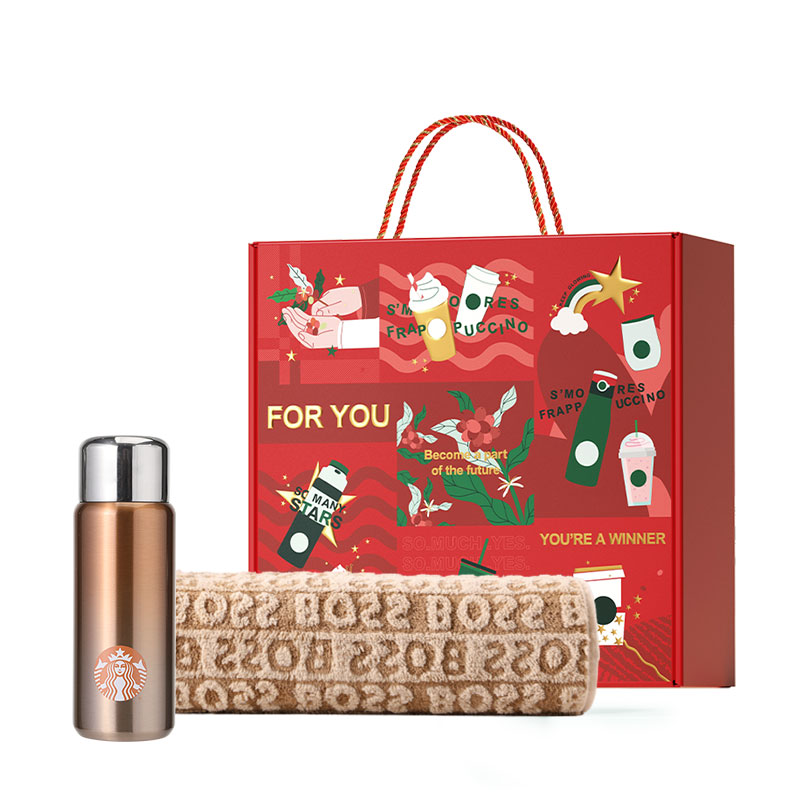 星巴克（Starbucks） 鸿运优享套装保温杯boss毯子 ST-LH2136 2件 金色（单位：套）