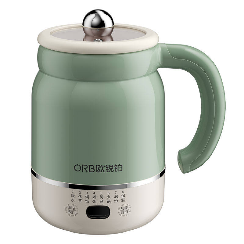 欧锐铂（O.R.B） 集美-多用养生炖杯 ORB-2190 0.9L  绿色（单位：个）