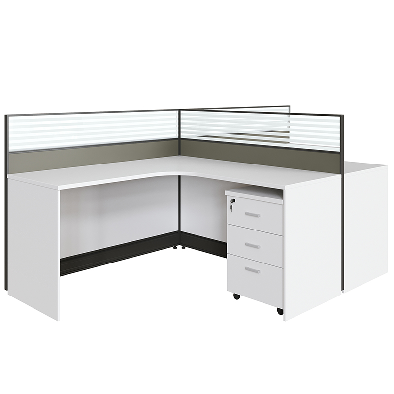 企诺 办公桌屏风工位职员桌十型四人位 QM012 2400*2800*1100mm 灰色（单位：组）