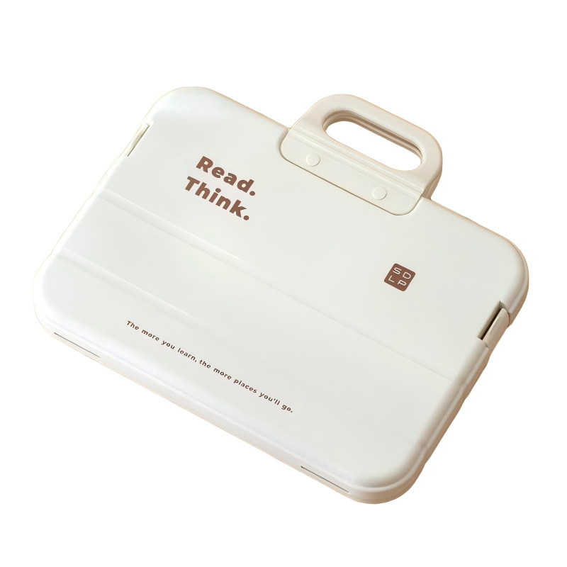 童益星 手拎补习收纳文件盒 SD-2503-A款 36.7*26*5.5cm 白色（单位：个）