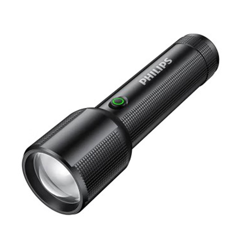 飞利浦（PHILIPS） 金属外壳手电筒强光超亮家用户外照明应急 SFL2203/93 5W 黑色（单位：个）