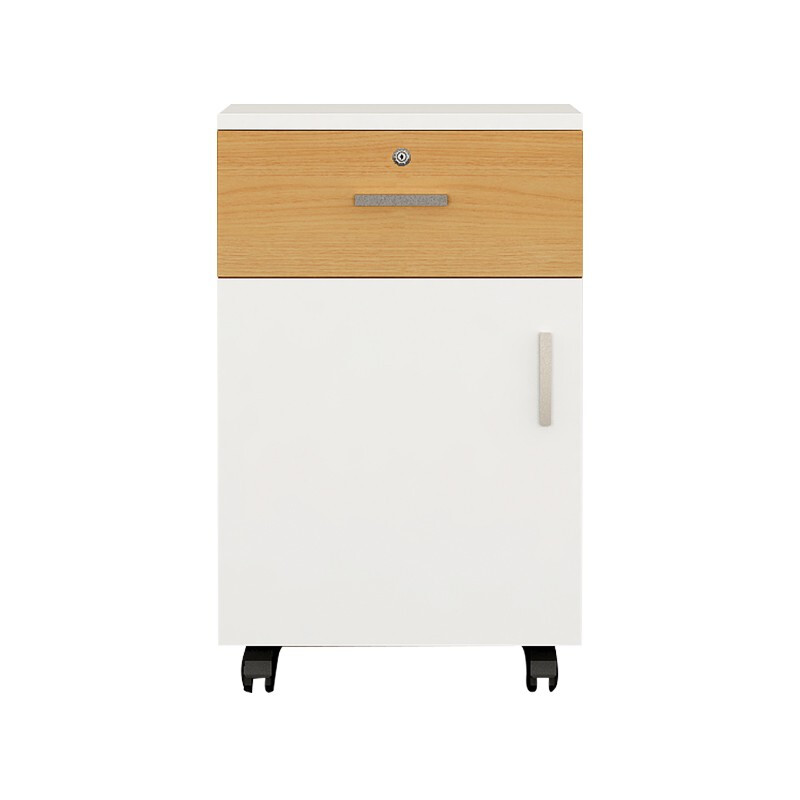 企诺 活动柜文件柜带锁储物柜 QF052 400*420*620mm 枫木色（单位：个）