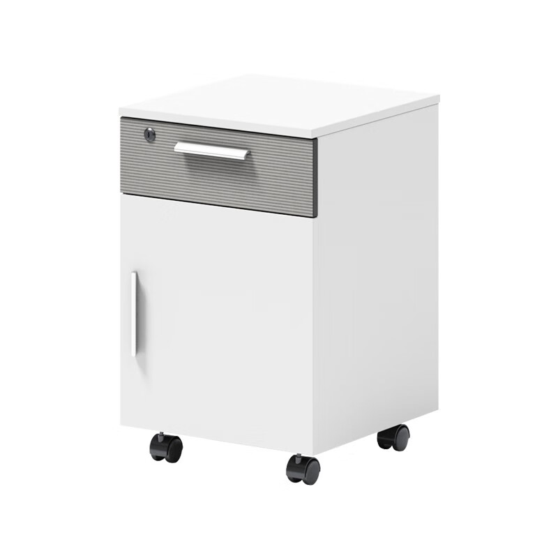 企诺 活动柜带锁抽屉储物柜 QF067 400*420*620mm 白色（单位：个）