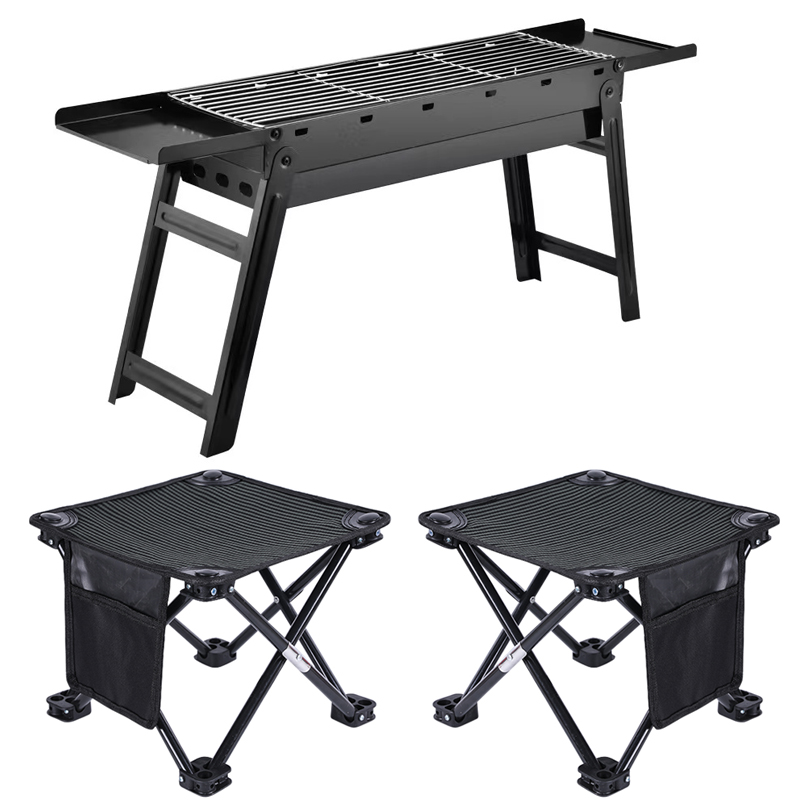 飞图乐（FTLY） 1-2人露营烧烤套装（烧烤架+折叠凳） SKTZ0101 4.5kg  黑色（单位：套）