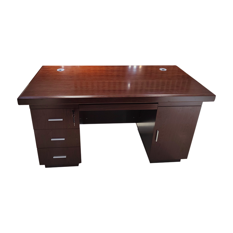 企诺 油漆经理桌职员桌单人 QU001 1600*800*760mm 胡桃色（单位：张）