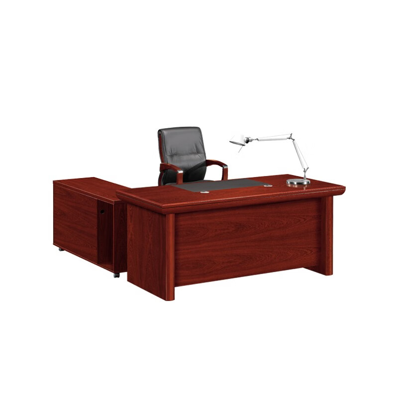 企诺 老板桌办公桌油漆班台 QU019 1800*900*760mm 胡桃色（单位：张）