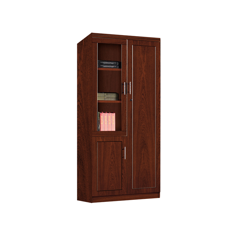 企诺 油漆木质文件柜贴木皮书档案柜右木门柜 QF010 800*400*2000mm 胡桃色（单位：个）