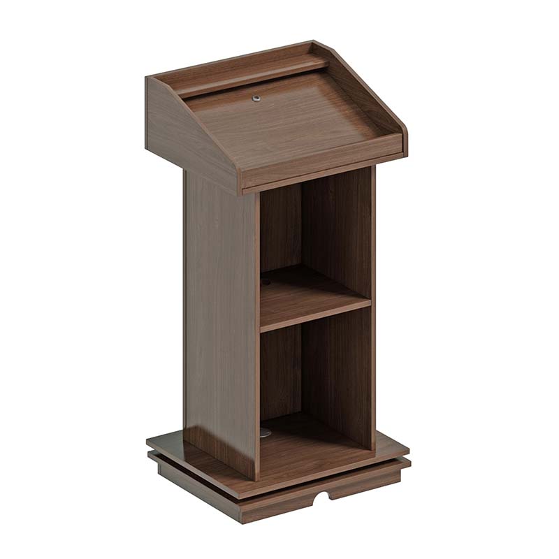 企诺 演讲台发言台现代简约教室会议室小讲台桌子主持发言台 QNS-LF-T0620 700*550*1150mm 胡桃色（单位：张）