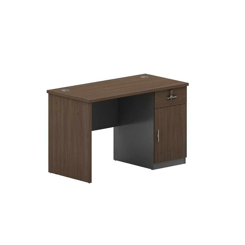 企诺 深色单人办公桌电脑桌 QND2aYG-BM-Z1201 1200*600*750mm 胡桃色（单位：张）